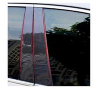 Pegatina Columna BC Puerta Ventana Lateral para Peugeot 307 2001 2002 2003 2004 2005 2006 2007 2008 4 Piezas(Fibra de Carbon)