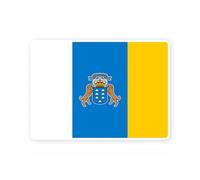 Pegatina con bandera de España de Islas Canarias Comunitarias Autónomas Españolas (tamaño M: 14 x 10 cm)