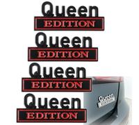 Pegatina con Emblema 3D Edición Queen, Insignia Metálica para Coche Portón Trasero y Parachoques, Pegatinas Divertidas para Coches, Camiones, Todoterrenos y Motocicletas(4pcs - Color 4)