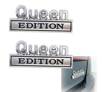 Pegatina con Emblema 3D Edición Queen, Insignia Metálica para Coche Portón Trasero y Parachoques, Pegatinas Divertidas para Coches, Camiones, Todoterrenos y Motocicletas(2pcs - Color 1)