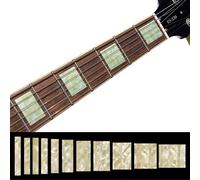 Pegatina con incrustaciones de marcadores de trastes para guitarra y bajo - Bloques LP/SG - Aged White Pearl, F-005BL-AW