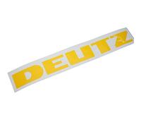 Pegatina con texto en alemán "DEUTZ" en amarillo, de repuesto, para restaurar la pintura y el carenado, alternativa al emblema de remolque.