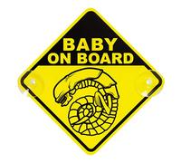 Pegatina con ventosas para parabrisas trasero bebe alien revientapechos a bordo
