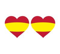 Bc Corona 2 Pegatinas Bandera españa Corazon Vinilo 5 x 4, 5 cm