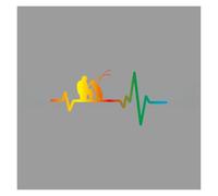 Pegatina creativa de línea de latidos del corazón for coche, personalizada, for ventana de coche, parachoques, parabrisas, vinilo decorativo, accesorios(Laser,18x8.5cm)