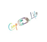 Pegatina Creativa for carrocería de Coche y camión Camper Life, Autocaravana, Furgoneta, decoración de Viaje, calcomanía de Vinilo for Coche, Accesorios de decoración(Colorful,80x23cm)