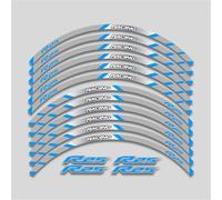 Pegatina De 17 Pulgadas para Motocicleta Llanta Rayas Reflectantes, Juego De Calcomanías Decorativas Impermeables para Yamaha YZFR25 YZF R25(Color 4)