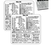 Pegatina de accesos directos de Mac OS, mejora de la productividad para tu MacBook Air Pro, vinilo de alta calidad resistente al agua, sin residuos