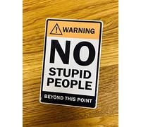 Pegatina de advertencia con texto en alemán "Warning NO Stupid People", para coche, Mi517