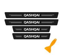 Pegatina De Alféizar De Puerta De Coche De Fibra De Carbono 4 Piezas para NIS-San Qashqai J10 J11 2021 2020 2019 2018-2005 Tiras De Pedal De Bienvenida Placas De Retroceso Accesorios De Estilo con