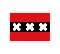 Pegatina de bandera de Amsterdam amstellodamois de país bajo autoadhesivo (tamaño XL: 28 x 20 cm)