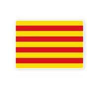 Pegatina de bandera de España Cataluña de la comunidad autónoma española catalán (tamaño S: 10 x 7 cm)