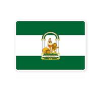 Pegatina de bandera de España de Andalucía comunidad autónoma española (tamaño S: 10 x 7 cm)