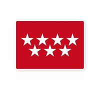 Pegatina de bandera de España de Madrid de la comunidad autónoma española (tamaño S: 10 x 7 cm)