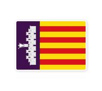 Pegatina de bandera de España Mallorca de la comunidad autónoma española (tamaño S: 10 x 7 cm)