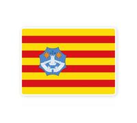 Pegatina de bandera de España Menorca de la comunidad autónoma española (tamaño L: 21 cm x 15 cm)