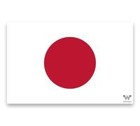 Pegatina de bandera de Japón, 8,5 x 5,5 cm para coche y autocaravana, bandera de país, todos los países disponibles