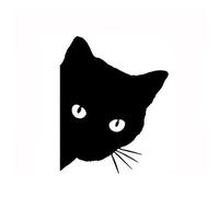 Pegatina de cabeza de gato negro coche vinilo scooter coche tuning camión
