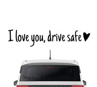 Pegatina De Conducción Segura | Pegatina I Love You Drive Safe - Letra adhesiva para parabrisas Calcomanía de coche en miniatura Decoración automática impermeable para retrovisor y ventana