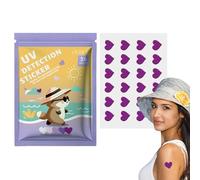 Pegatina de detección UV, Conjunto de 24 Pegatina de protección UV, Patch de protector solar, Recordatorio de reaplitación de protección solar en de estrella, suministros de cuidado personal pa