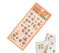 Pegatina de dibujos animados 3D, calcomanía impermeable, etiquetas gráficas de animales con impresiones brillantes, pegatinas de recompensa para niños para aprender diversión, planificador