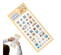 Pegatina de dibujos animados 3D, calcomanía impermeable, etiquetas gráficas de animales con impresiones brillantes, pegatinas de recompensa para niños para aprender diversión, planificador