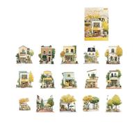 Pegatina De Escena Paisaje Urbano Paisaje En Miniatura Para Mascotas Álbum Recortes Diario Cuaderno Libro Memoria Funda Teléfono Portátil Álbum Recortes