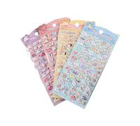 Pegatina de espuma de animales de dibujos animados para botella de agua, cuaderno, diario, planificador, álbum de recortes, funda de teléfono, dibujos animados motivacionales para niños para espuma de