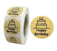 Pegatina de feliz cumpleaños, 500 unidades, paquete de calcomanías autoadhesivas, calcomanías para álbumes de recortes para regalos, suministros para fiestas de cumpleaños (tipo 2)