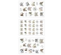 Pegatina De Gatos Dibujos Animados Para Niños Recompensa Para Álbum Recortes Diario Funda Teléfono Portátil Botella Agua Paquete Snowboard