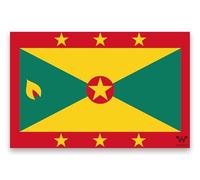 Pegatina de la bandera de Granada 8,5 x 5,5 cm para coche y autocaravana - bandera de país - todos los países disponibles