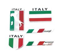 Pegatina de la bandera de Italia Pegatina de auto Italia Decal aleación de aluminio Italia Emblema Insignia Creative Car Styling para la decoración del automóvil