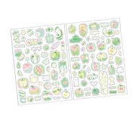 Pegatina de libro de recortes de frutas colorida fácil de aplicar para diarios hechos a mano, manualidades para niños, colección de obras de arte creativas, planeta y fruta