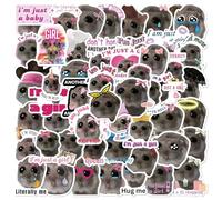 Pegatina De Meme Hamster - Decalas De Hámster Divertidas Y Divertidas | Lindas Pegatinas De Animales De Dibujos Animados Para Laptop, Teléfono, Automóvil, Equipaje, Decoración De Bicicletas