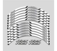 Pegatina De Motocicleta 17 Pulgadas, Llanta Raya Reflectante, Juego Calcomanías Decorativas Impermeables para Yamaha YZFR25 YZF R25(Color 7)