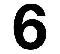 Pegatina de números nº 6 en negro I altura 10 cm I número de casa autoadhesivo, cifra para pegar en exteriores, buzón, puerta I resistente a la intemperie I kfz6736