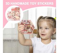 Pegatina de paisajismo, calcomanía de paisajismo de dibujos animados | Casa de calcomanía en miniatura apilamiento visual,Escena en miniatura de dibujos animados calcomanías de 3D para amig