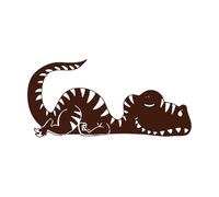 Pegatina de pared con diseño de dinosaurio T-Rex para dormir de Rawr, para habitación de bebé, habitación de niños, parque mundial, vinilo para dormitorio-XL-66x136cm-Coffee