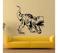 Pegatina de pared con diseño de dinosaurio Tiranosaurio Rex para habitación infantil, dormitorio infantil, vinilo artístico para decoración del hogar