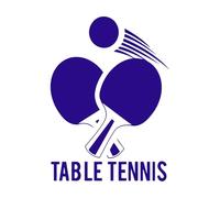 Pegatina de pared con logotipo de tenis de mesa, vinilo deportivo de ping pong, decoración de interiores para el hogar, mural impermeable-L-48x67cm-Dark Blue