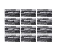 Pegatina de pared de azulejos de 12 piezas PVC Auto adhesivo impermeable Efecto de ladrillo retro Pegatina de pared para sala de estar dormitorio (FG-L03)