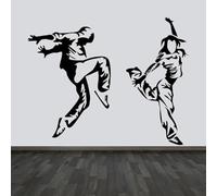 Pegatina de Pared de Bailarina de Hip Hop Calcomanía de Pared para Estudio de Baile Pegatina para Habitación de Adolescentes Mural Artístico Decoración de Vinilo de Bailarina 72 x 57 cm