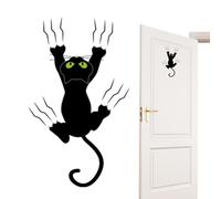 Pegatina de pared de gato | Pegatinas para ventana - Calcomanías para coche - Emblema de cola impermeable - Emblema de terminación para el hogar Como piso de madera, pared de cocina, techo del pasillo
