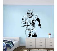 Pegatina de pared de jugador de rugby creativo vinilo aplique baño de chicos papel pintado Art Decó sala de estudio