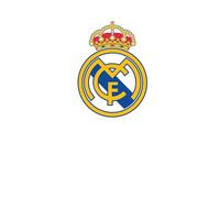 Pegatina de pared de vinilo con licencia del Real Madrid - Pequeño (50 x 30 cm) - Paquete de calcomanías del escudo del club
