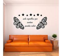 Pegatina de pared española para cuidado de la guardería - Solo aquellos que sueñan pueden volar Dream Big Quote in Spanish Home - Tamaño: 50,8 x 25,4 cm
