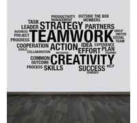 Pegatina de pared para oficina, estudio, empresa, negocio, arte motivacional, patrón, vinilo, decoración de interiores