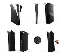 Pegatina de protección de consola para Sony PS5 Slim Optical Drive Edition,Skin Sticker Decal Cover for Playstation 5 Slim,Cubierta protectora de vinilo anti-arañazos para consola de juegos (Negro)