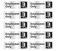 Pegatina de puerta para empleados, etiquetas prácticas de Metal para personal para hospitales, identificación de área restringida, señales de puerta para personal, 10 Uds