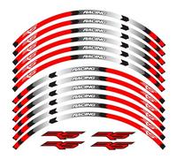 Pegatina De Raya Llanta Rueda Reflectante para Motocicleta, Conjunto Completo Calcomanías Delanteras Y Traseras para Aprilia RS125 17 Pulgadas Calcomanía llanta(Color2)
